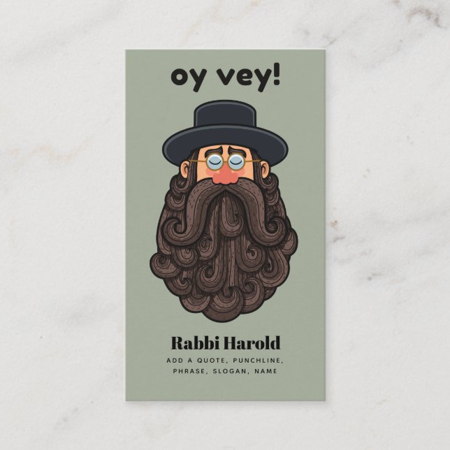 Carte De Visite OUI ! Funny RABBI Peronalisé (Devant)