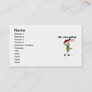 Carte De Visite Oui j'adore le golf