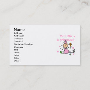 Carte De Visite Oui, je suis Princesse