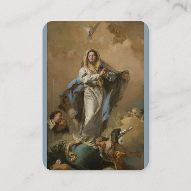 Carte De Visite Our Lady of the Immaculate Conception Prayer Card (Devant)