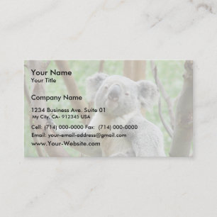 Carte De Visite Ours de koala se reposant sur l'arbre au zoo de