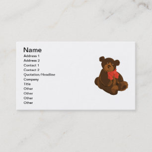 CARTE DE VISITE OURS DE NOUNOURS ADORABLE MIGNON