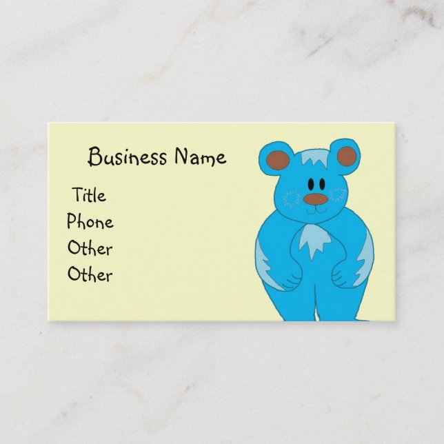 Carte de visite Ours en peluche (Devant)