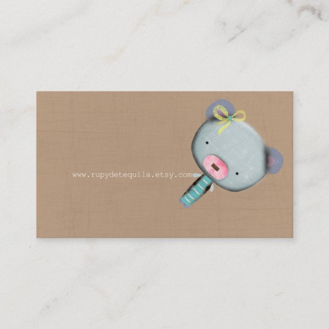 Carte De Visite Ours en peluche ART (Devant)