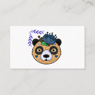 Carte de visite ours floral