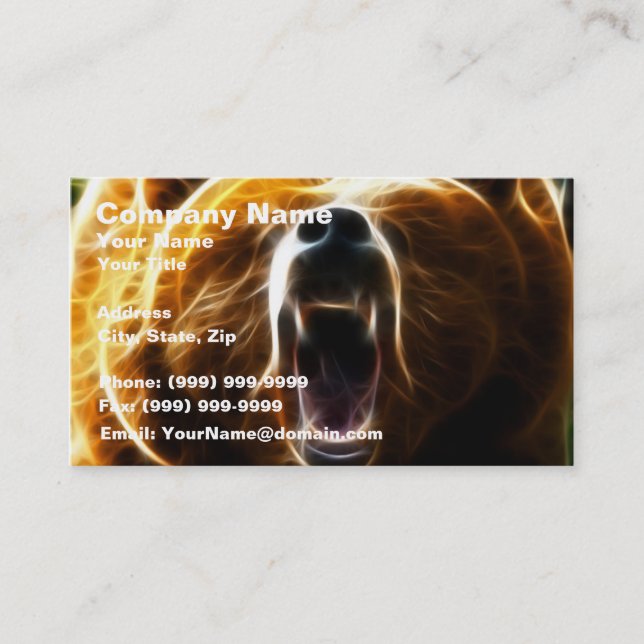 Carte De Visite Ours fol (Devant)