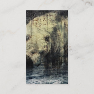 Carte De Visite Ours gris occidental primitif de région boisée d