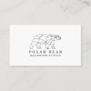 Carte De Visite Ours Polaire Adorable en Origami - Ajoutez du Char