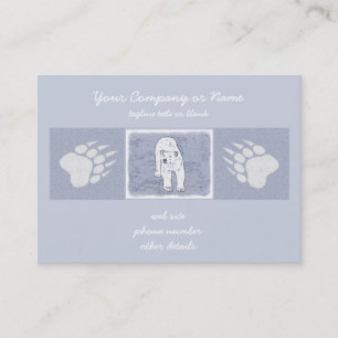 Carte De Visite Ours polaire sur la peinture sur glace - Art origi