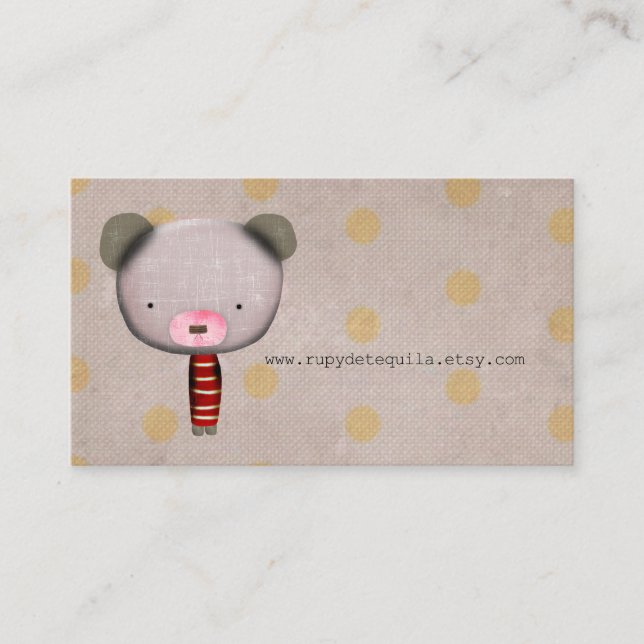 CARTE DE VISITE OURS VINTAGE (Devant)