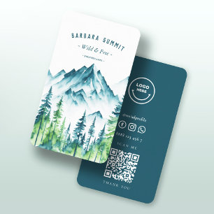 Carte De Visite Outdoor Adventure Travel Mountain Forest