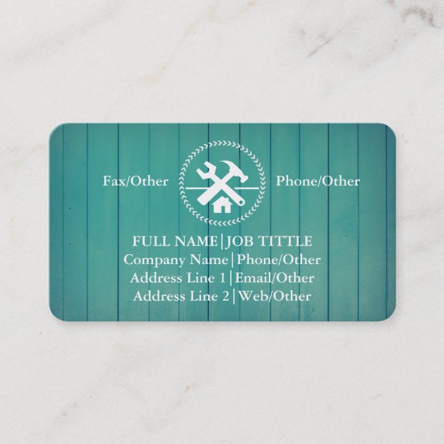 Carte De Visite Outil de charpentier pour constructeurs profession (Devant)