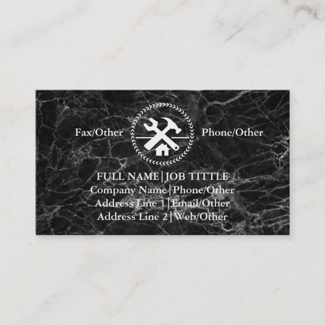 Carte De Visite Outil de charpentier pour constructeurs profession (Devant)