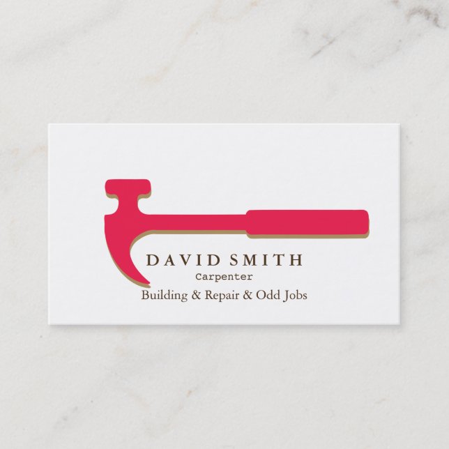 Carte De Visite Outil de charpentier pour constructeurs profession (Devant)