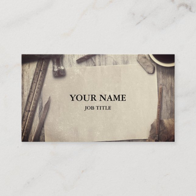 Carte De Visite Outil de charpentier pour constructeurs profession (Devant)