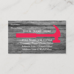 Carte De Visite Outil de charpentier pour constructeurs profession