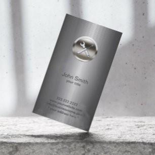 Carte De Visite Outil de réparation Logo Métal Handyman Plumber