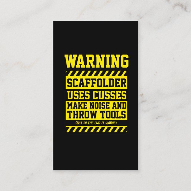 Carte De Visite Outil Scaffermissaire Outil Constructeur de scaffo (Devant)