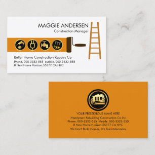 Carte De Visite Outillage de peinture de brosse d'échelle