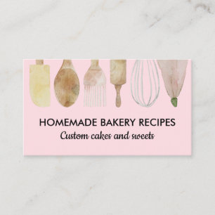 Carte De Visite outils à main de pâtisserie de boulangerie décors