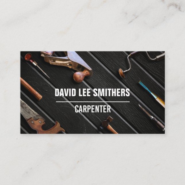 Carte De Visite Outils Carpenter professionnels (Devant)