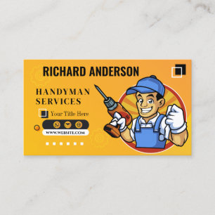 Carte De Visite Outils Carré Handyman Inspiré Personnalisé