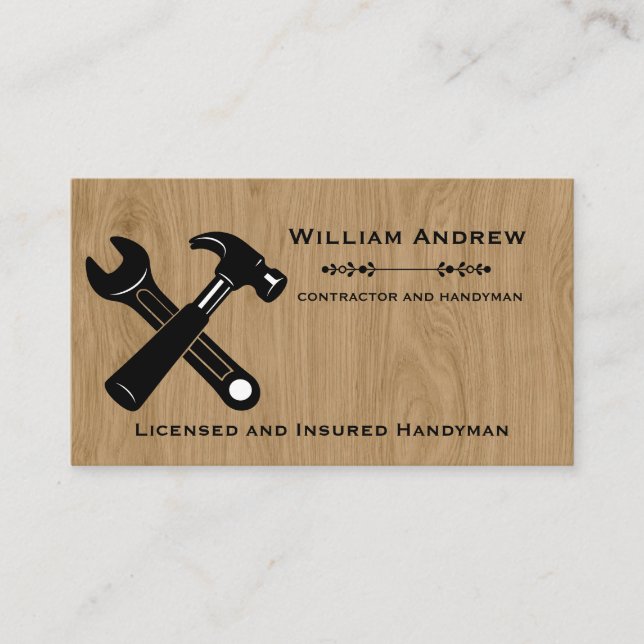 Carte de visite Outils de bricoleur moderne (Devant)