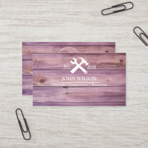 Carte De Visite Outils de charpentier constructeur professionnel m