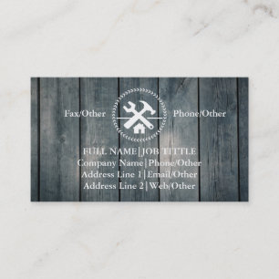 Carte De Visite Outils de charpentier de construction professionne