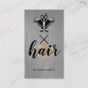 Carte De Visite Outils de coiffeur   Barbier   Salon