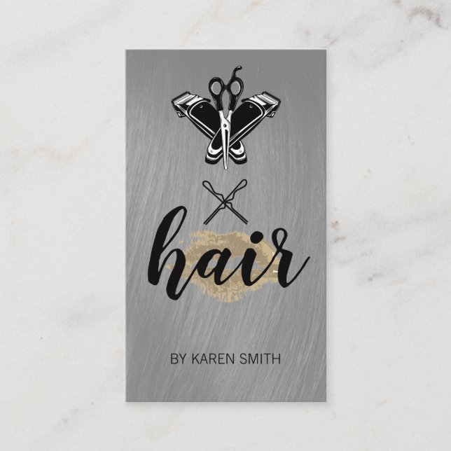 Carte De Visite Outils de coiffeur | Barbier | Salon (Devant)