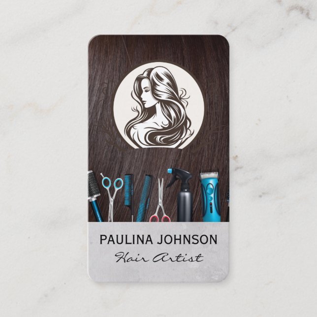 Carte De Visite Outils de coiffure de salon | Beauté Spa (Devant)