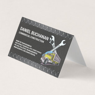 Carte De Visite Outils de construction Camion de travail