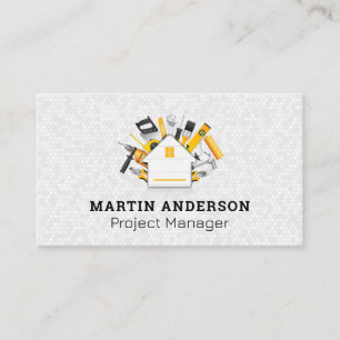 Carte De Visite Outils de construction Logo de menuiserie