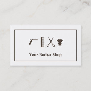 Carte De Visite Outils de coupe de cheveux Ciseaux Rétro Salon de
