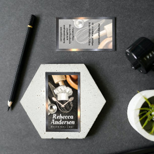 Carte De Visite Outils de cuisson   Chef Casquette et outils