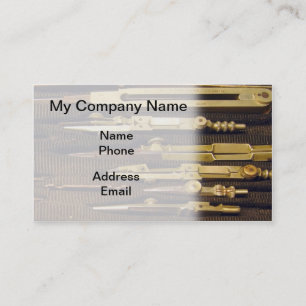 Carte De Visite Outils de dessin techniques réglés de rapporteur