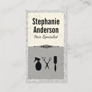 Carte De Visite Outils de liste de cheveux Parties scintillant