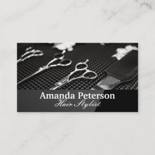 Carte De Visite Outils de liste de cheveux sur le bureau