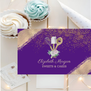Carte De Visite Outils de main pour pâtisserie Fleurs Confettis do