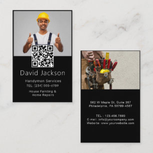 Carte De Visite Outils de menuiserie de construction professionnel