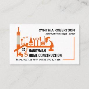 Carte De Visite Outils de réparation bâtiment toit bordure