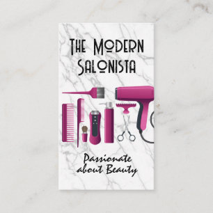 Carte De Visite Outils de salon de cheveux Beauté