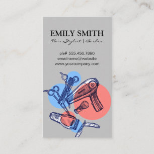 Carte De Visite Outils de soins pour cheveux   Barre   Liste des c