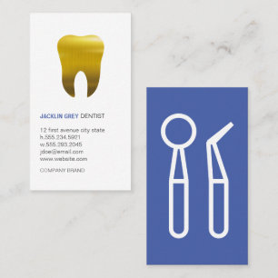 Carte De Visite Outils Dentiste Gold Tooth