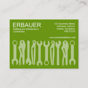 Carte De Visite Outils du commerce (Chubby) - Nuances de vert