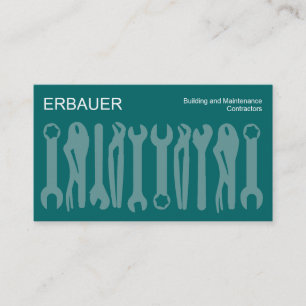 Carte De Visite Outils du commerce - Tons verts