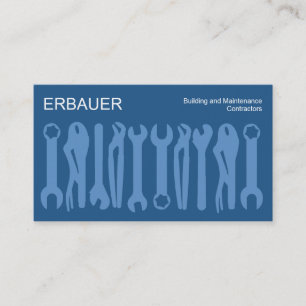 Carte De Visite Outils du métier - Nuances de bleu