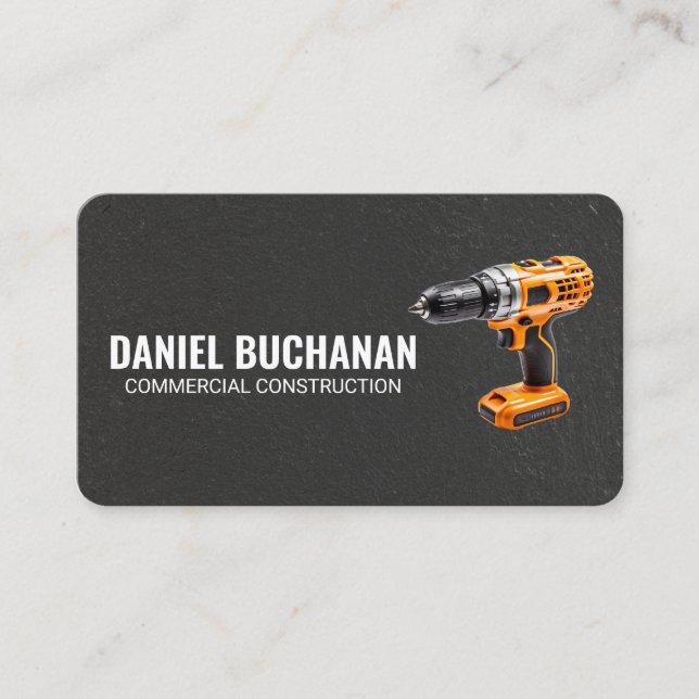 Carte De Visite Outils électriques | Construction | Entrepreneur c (Devant)