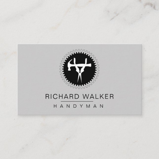 Carte De Visite Outils Handyman Mécanique Automobile Carpenter Ind (Devant)